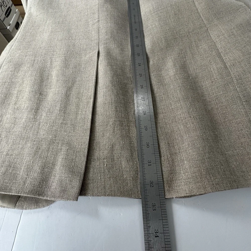 John Ashford Old Money Preppy Linen Blend Sport Coat Blazer‎ Mens 42L Beige Work